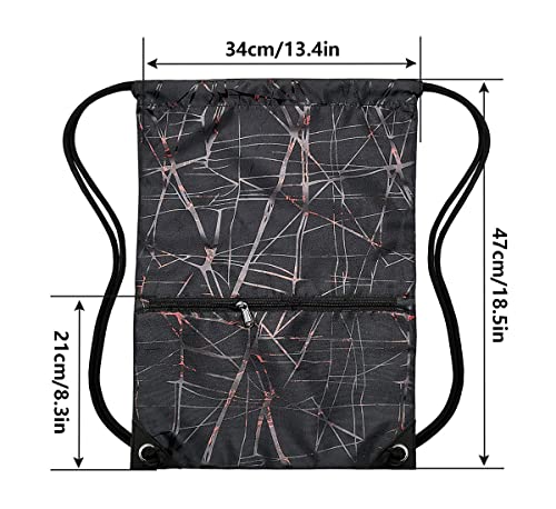 Image of HOLYLUCK Drawstring Backpack Bag Sport Gym Sackpack