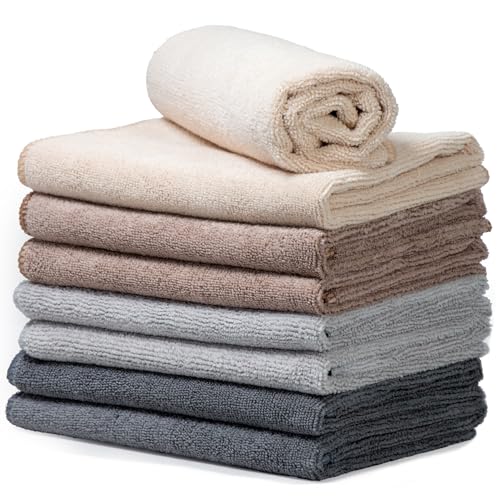 Happy Home Bayetas Microfibra 40x40 cm | Juego de 8 Bayeta Microfibra Cocina | Paños Microfibra Multiusos | Paño Microfibra Coche | Paño de Limpieza