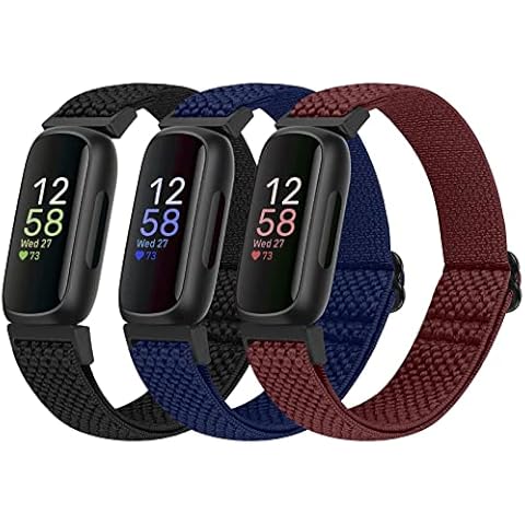 Bcuckood Kompatibel mit Fitbit Inspire 3/Inspire 2/Inspire/Inspire HR/Ace 2/Ace 3 Armband, Elastisches Verstellbares Ersatzarmband Damen Herren Kinder Dehnbare Weiche Sport Nylon Armband Cover