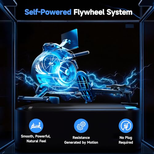 Image of Rowing Machine for Home, 350 LB Capacity, 16-Level Silent Resistance, Magnetic Rowing Machines for Home Foldable, Full-Body Workout Compact Rowing Machine for Cardio & Strength with APP Support