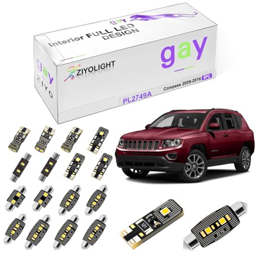Kit de luces LED interiores para Jeep Compass 2009-2016