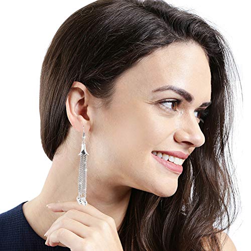 Image of Yellow Chimes Stylish Crafted Lotus Theme Silver Necklace Set with Earrings Oxidized Jewellery Sets for Women and Girls