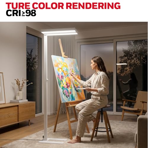 Image of Honeywell 02E Gen Sunturalux LED Floor Lamp 8000LM Tall Standing Lamp