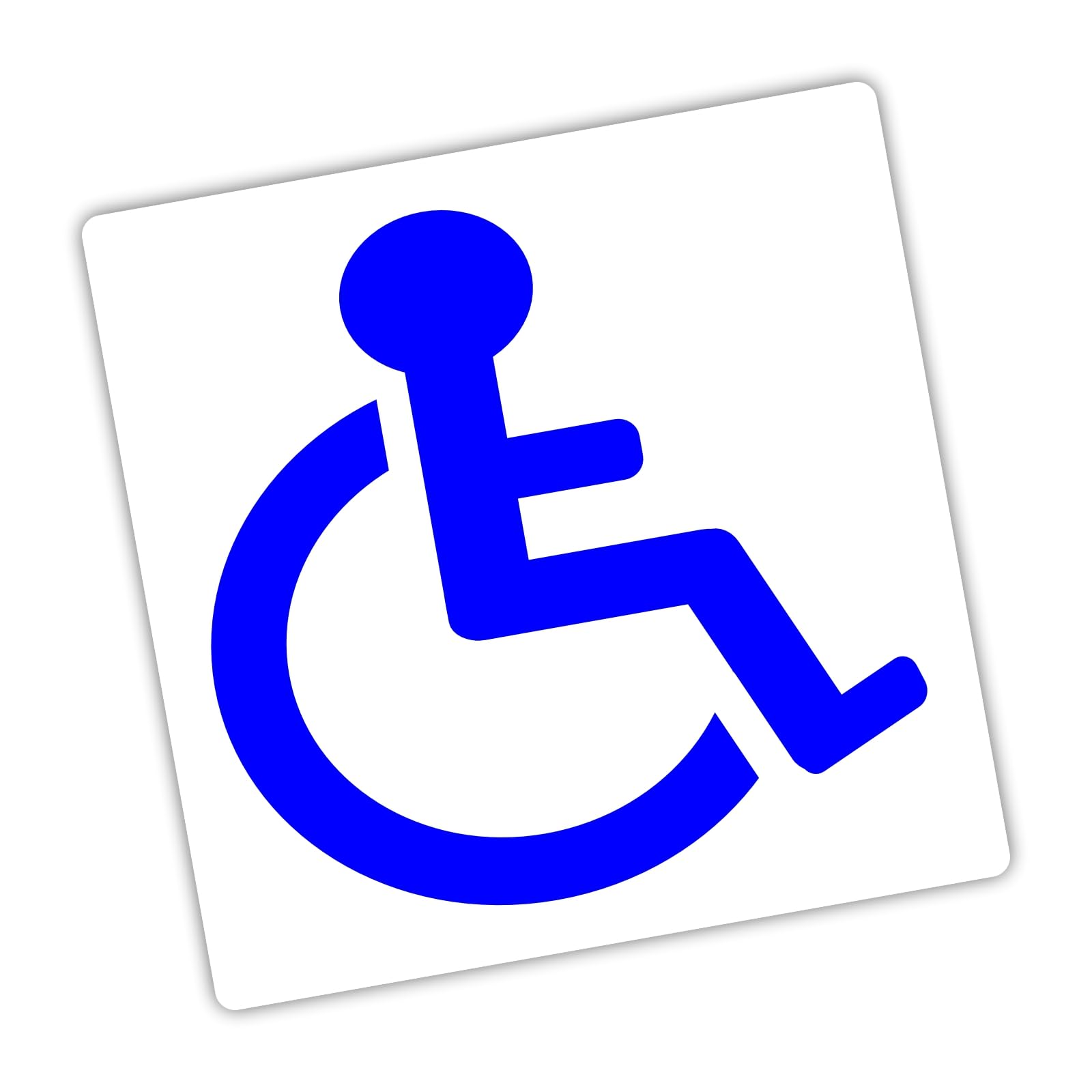 Platinum Place White 1 X Sticker Disabled Logo Only Sign Car Disability Wheelchair Mobility Self Adhesive Vinyl 100Mm D33