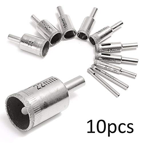 Juego de 10 brocas de 5mm a 22mm para cerámica y vidrio miniatura 5