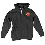 Santa Cruz Mens Classic Dot Hoody Zip Sweatshirt Medium Charcoal Heather