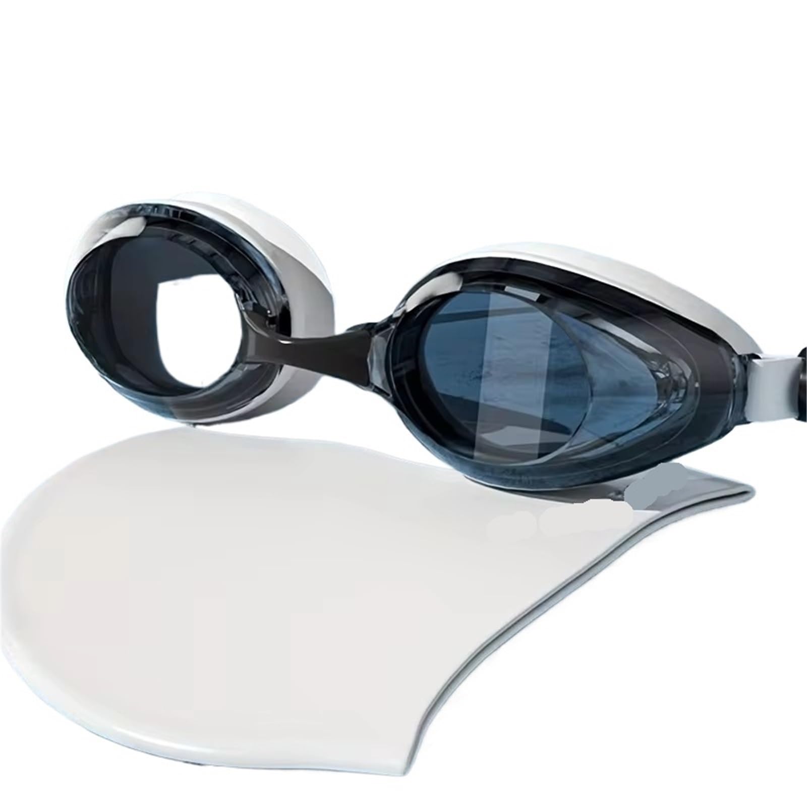 Occhialini Piscina Occhialini da Nuoto Unisex antiappannamento for Adulti Uomini Donne(White Clear Set)