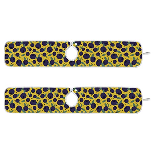 Blueberry Fruits Lot de 2 tapis absorbants lavables pour évier de salle de bain, tapis de séchage anti-goutte, accessoires de cuisine, 76,2 x 14,9 cm Cover