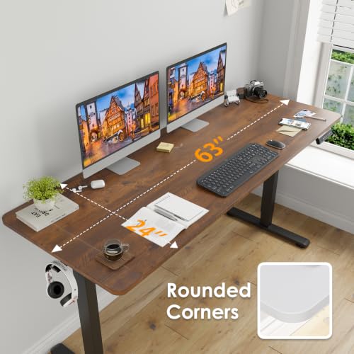 Image of STARY Electric Standing Desk Adjustable Height Sit Stand Home Office Desk with Splice Board