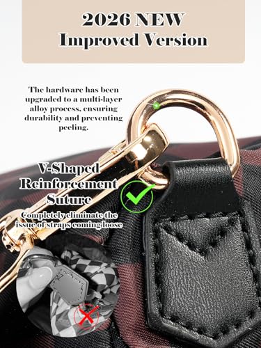 Image of Black and White Checkered Crossbody Bag Bum Bag for Women,Spacious Checkered Purse Fanny Packs Belt Bag