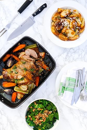 MasterClass Deep Roasting Tin with Rack, Roasting Dish for Oven and Hob, Heavy Duty, Rust Resistant with PTFE, PFOA and BPA Free Non Stick, Dishwasher Safe, 2-Year Guarantee, 4x28cm - Image 6