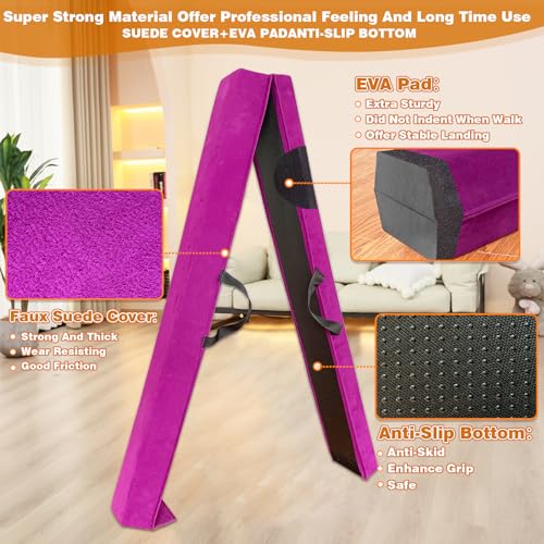 Image of Marfula 6 FT / 8 FT / 9 FT Folding Gymnastics Beam Foam Balance Floor Beam