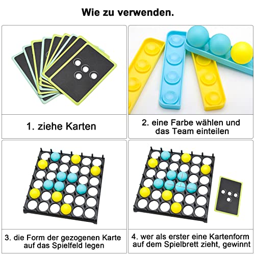 DAWRIS Bounce Off Game, Bouncing Ball Tischspiel,Bounce Off Game Desktop-Hüpfbal Brettspiele Bouncing Ball Brettspiel Family and Party Desktop Bouncing Toy für Kinder, Familie und Party