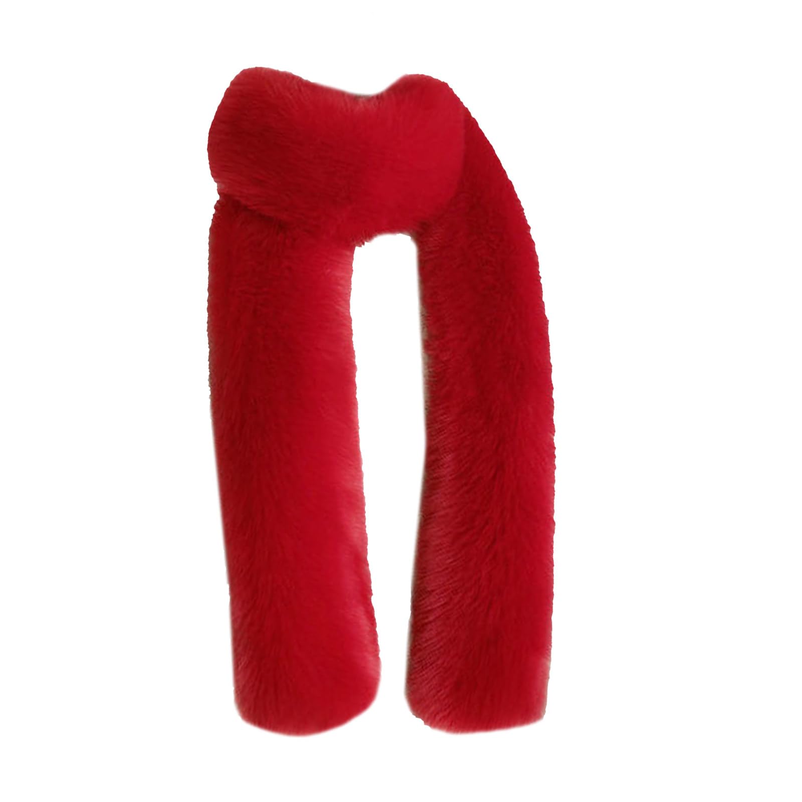 XAGMODSHN Luxurious Faux Furs Scarf Collar Long Neckerchief Shawl Wrap For Women Winter Warmth Evening Party Fuzzy Stoles Shrug Faux Furs Scarf