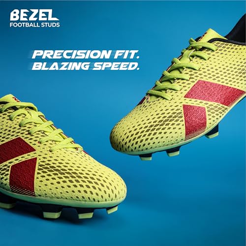 Image of Nivia Bezel Football Studs for Men, High Shear Dual Color TPU Sole, TPU Fusion with 3D Texture Upper, Designed for Soft & Hard Natural Grass