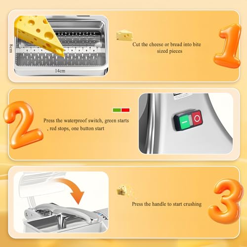 Rallador eléctrico comercial para queso y alimentos miniatura 7