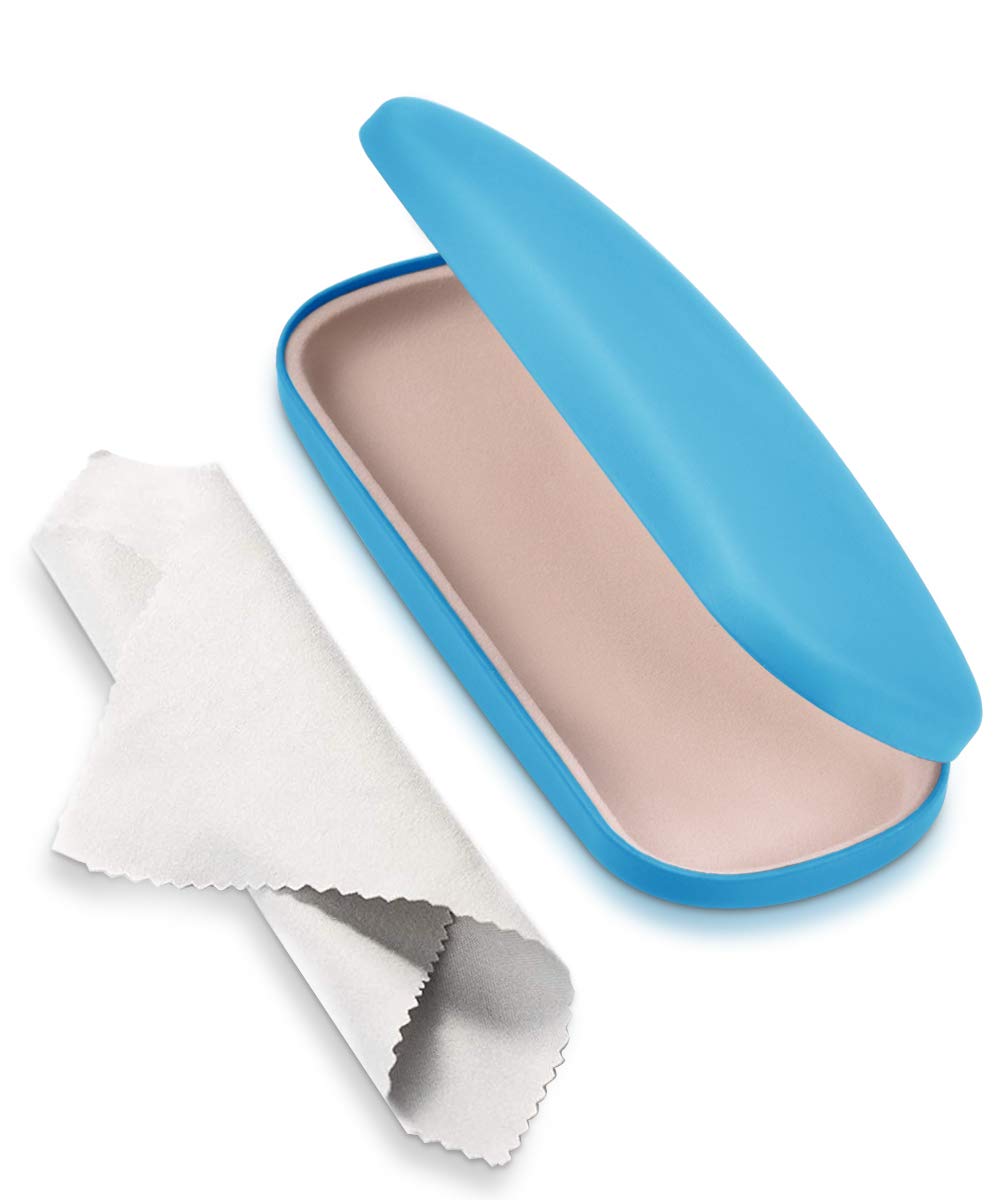 RayLove Hard Shell Clamshell Eyeglasses Case, 3 Piece Unisex Portable Glasses Protection Case