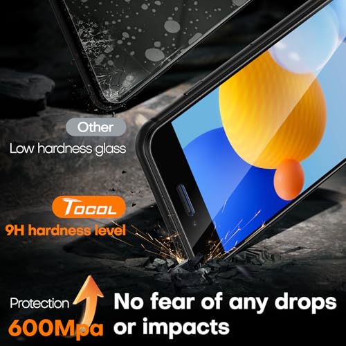 Image of TOCOL 2 Pack Screen Protector for iPhone SE 3 /2 (2022 /2020 Edition), iPhone 8 /7, iPhone 6s /6 4.7-Inch Instant Installation 14FT Military Grade Protective 9H+ Tempered Glass HD No Bubbles No Dust