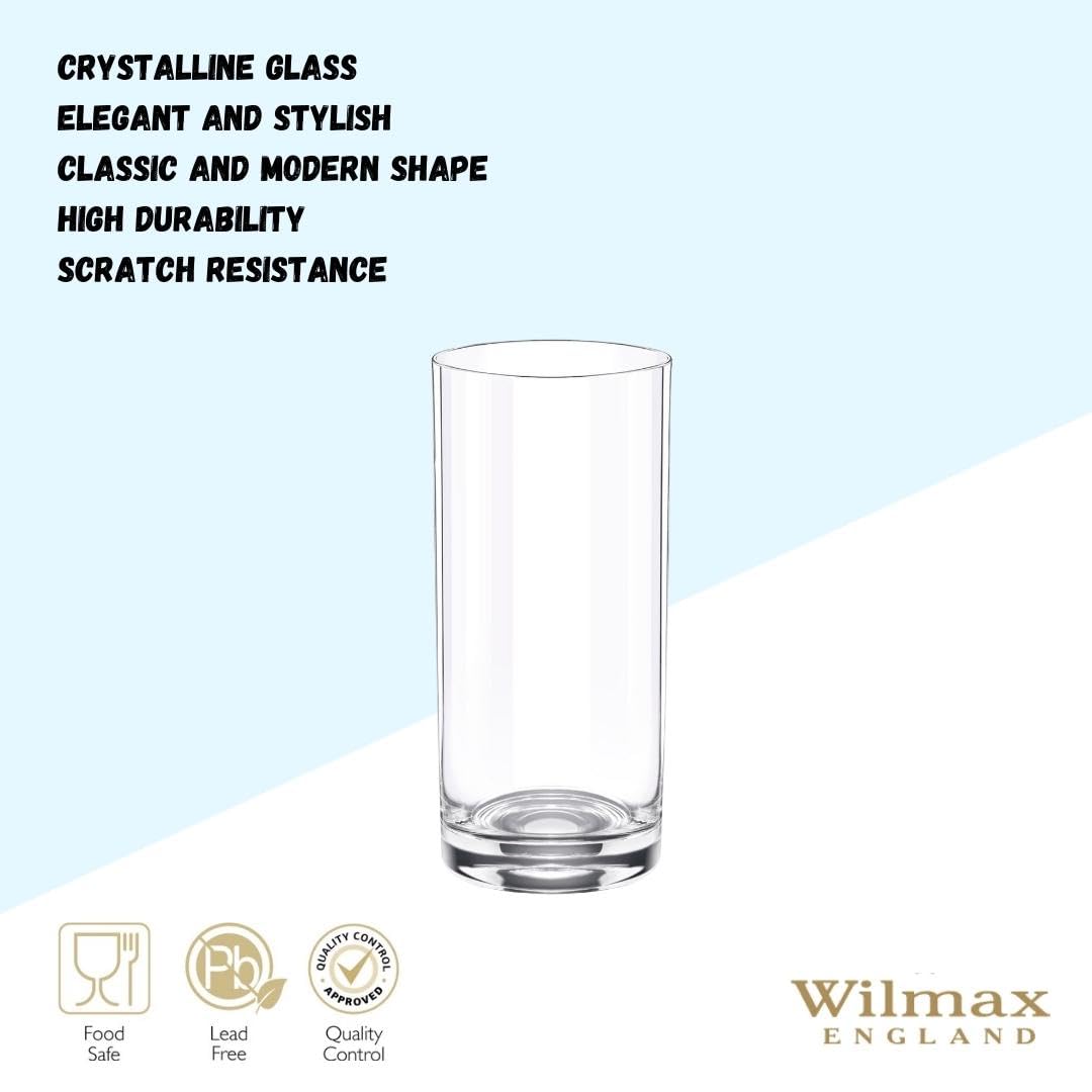 Wilmax Jarra de cristal de 1 l con 6 vasos de agua de 390 ml, juego de bebidas, jarra de agua para zumo, agua, té helado, leche, jarra de cristal, jarra de agua, apta para lavavajillas, jarra de