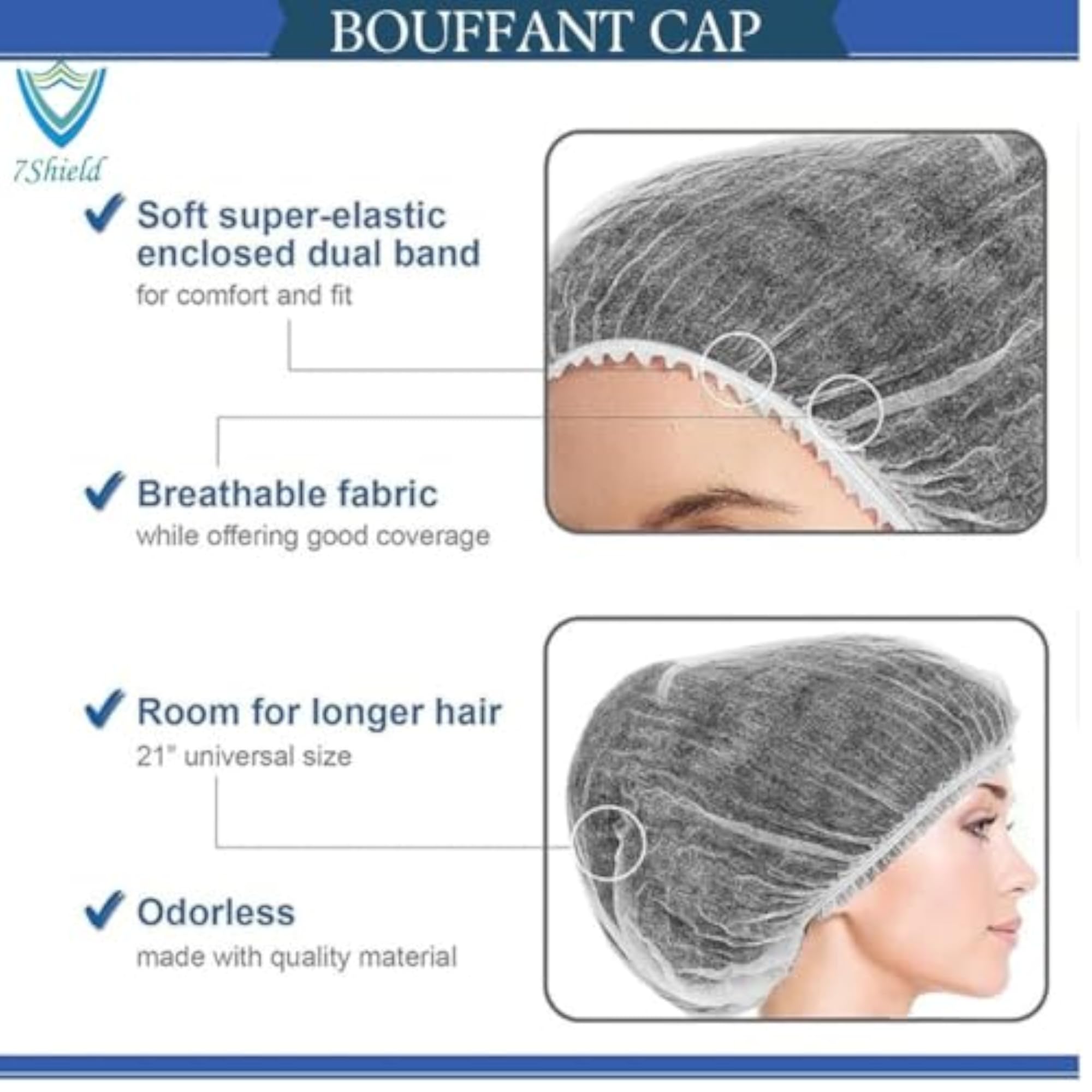 Disposable Nonwoven Bouffant Caps for Hospitals