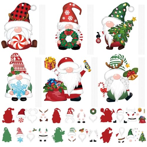 20 Décorations De Noël En Bois - Père Noël Parachute Suspendu - Pour Sapin, Couronne, Guirlande