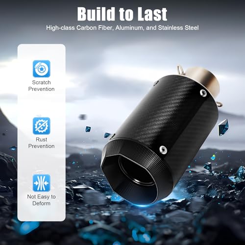 Exhaust Muffler, 1.42-2\" Universal Exhaust Muffler Universal Slip on Silencers & Mufflers for Most Motorcycles Off-road Vehicles Scooters