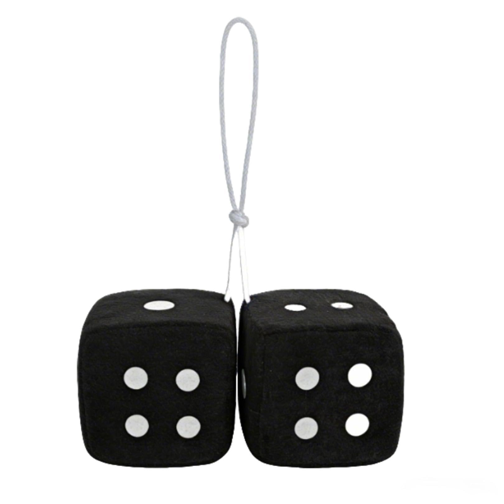 Pair 3” Fuzzy Plush Dice Furry Dice for Car Fuzzy Dice for Car Pink Fluffy Dice Car Decor Cute Soft Plush Rearview Mirror Decor Rear View Mirror Hanging Accessories for Car Interior Ornament — view 8