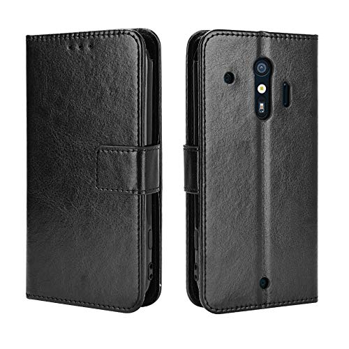 For らくらくスマートフォン me F-01L / For らくらくスマートフォン F-42A 手帳型 ケース 手帳 光沢感 おしゃれ 革 カバー For F-01L ケース 手帳型 カバー【Hcsxlcj】For らくらくスマートフォン me F-01L 手帳型 ケース カバー For F-42A ケース 手帳型 き マグネット式 耐衝撃 耐摩擦 全面保護 ケース For らくらくスマートフォン F-42A 手帳型 カバー ケース F-01L (ブラック)