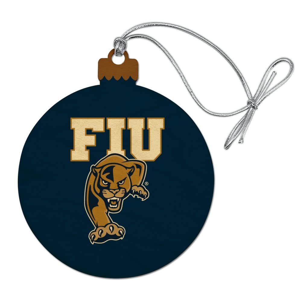 GRAPHICS & MORE Florida International University Primary Logo Wood Christmas Tree Holiday Ornament