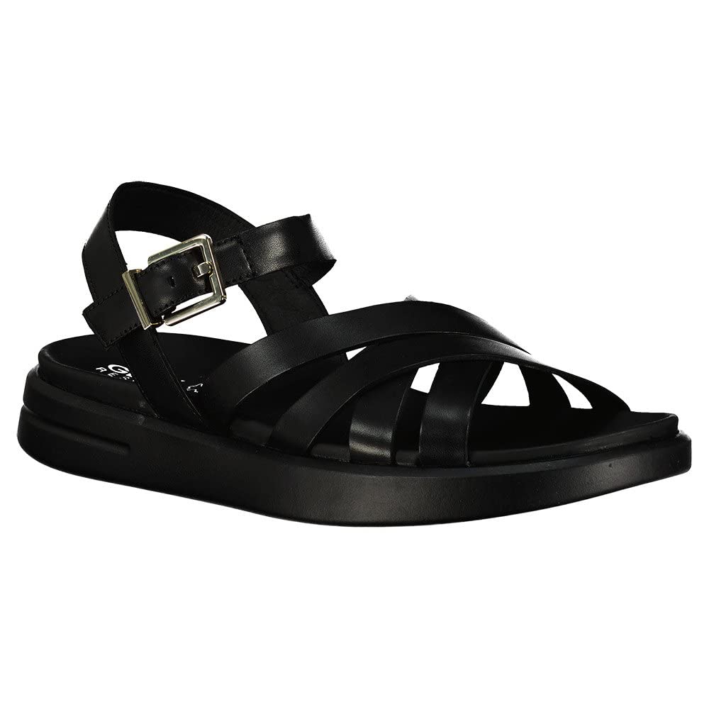 Geox D XAND 2S, Sandal, Black, 7.5