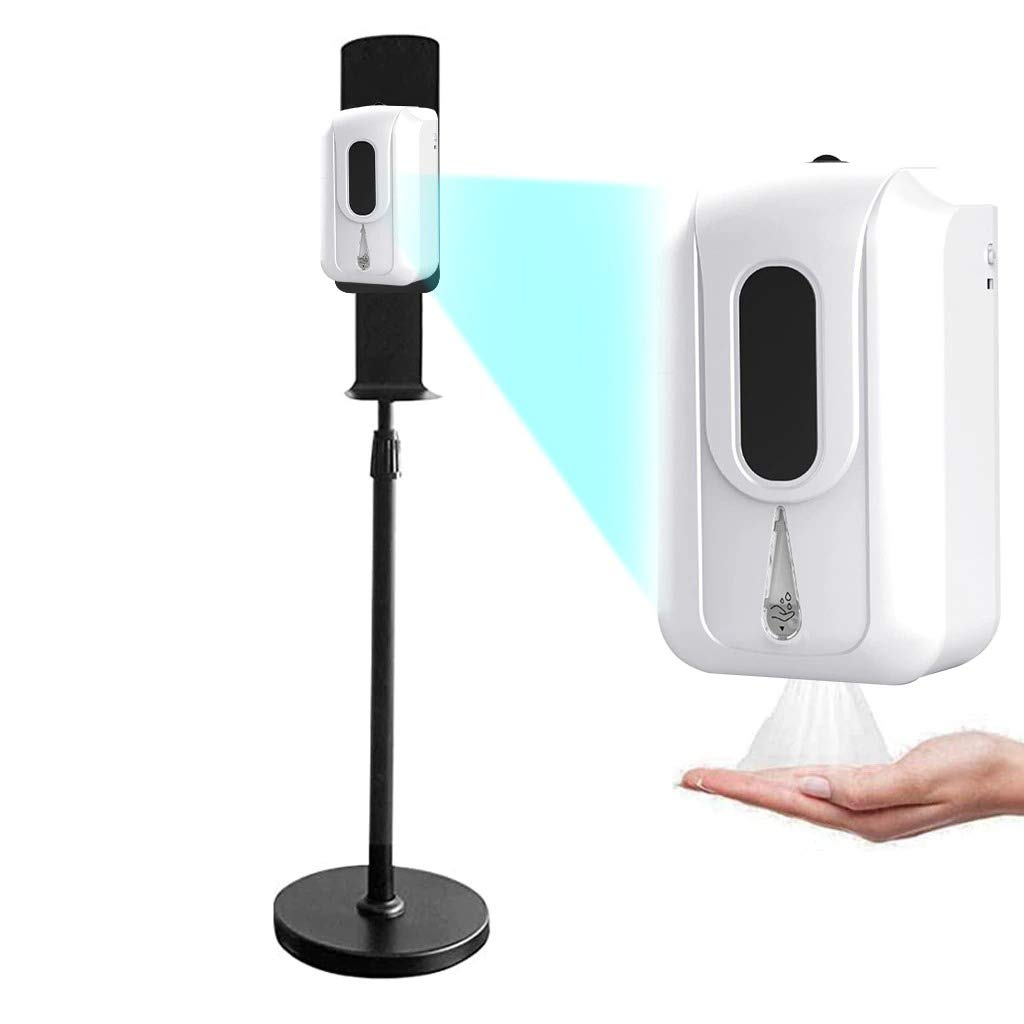 Automatic Hand Sanitizer Stand Station Dispenser Touch Free Sanitiser Stand with Gel Dispenser Automatic Soap Touchless Sanitizing Station for Commercial use Business Office Portable