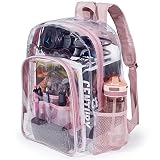 Mochila CLear JD01-BC, Ouro rosa, Universal, Mochila transparente