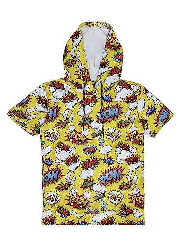 Image of CAVIO Boys Trendy Printed Hooded T-Shirt and Shorts Clothing Set