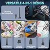 houscly Portable Cordless Foldable 20000PA High Power Mini Vacuum Cleaner, 4-in-1 Compressed Duster & Air Blower & Pump, Hand Held Vacuum, Brushless Motor, for Car, Home, Office, Pet, Camping #3