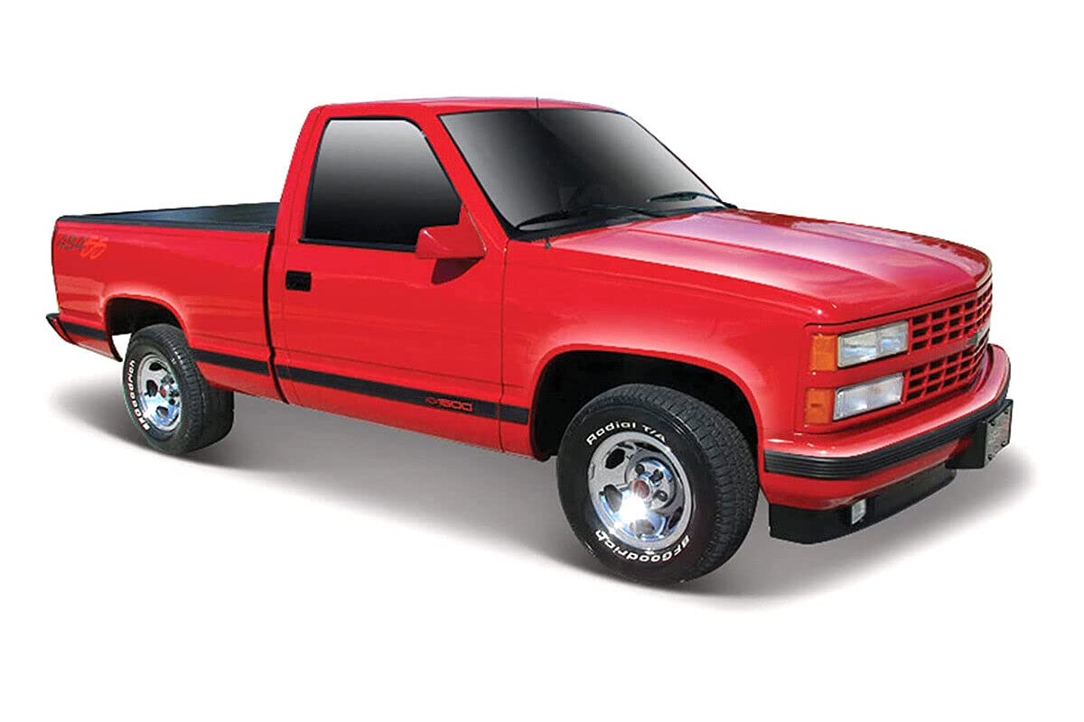 Amazon.com: 1993 Chevy 454 SS Pickup Truck Red 1/24 Diecast Model