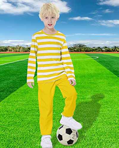 Alaviking Kids Sweatpants Sport Jogger Pants Drawstring Elastic Waist Athletic Pants For Boys Or Girls 3-12 Years 3-12 Years(Yellow-Xs) #TOP4