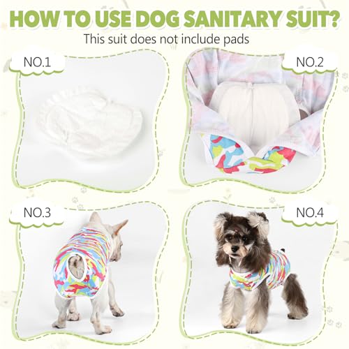 Image of Dog Diapers Suit Period Onesie Fit for Small Medium Dogs Female Dog Sanitary Panties Male Dog Heat Diapers Cover Camo /Medium