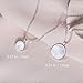 S.Leaf Double-side Mother of Pearl Necklace 925 Sterling Silver Four Leaf Clover Shell Necklace Dainty Pendant Necklaces Gift for Women Her Mother Daughter Bridesmaids