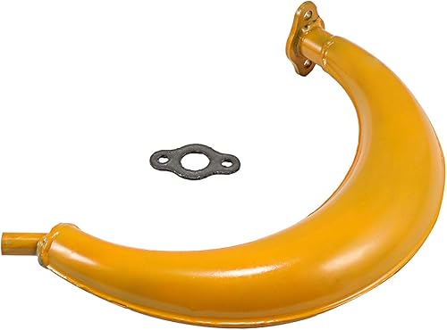 Miniatura 6 de HGC Silenciador de media luna de 1.575 in Silenciador de escape negro para 49cc 60cc 66cc 80cc motor motor de 2 tiempos bicicleta motorizada