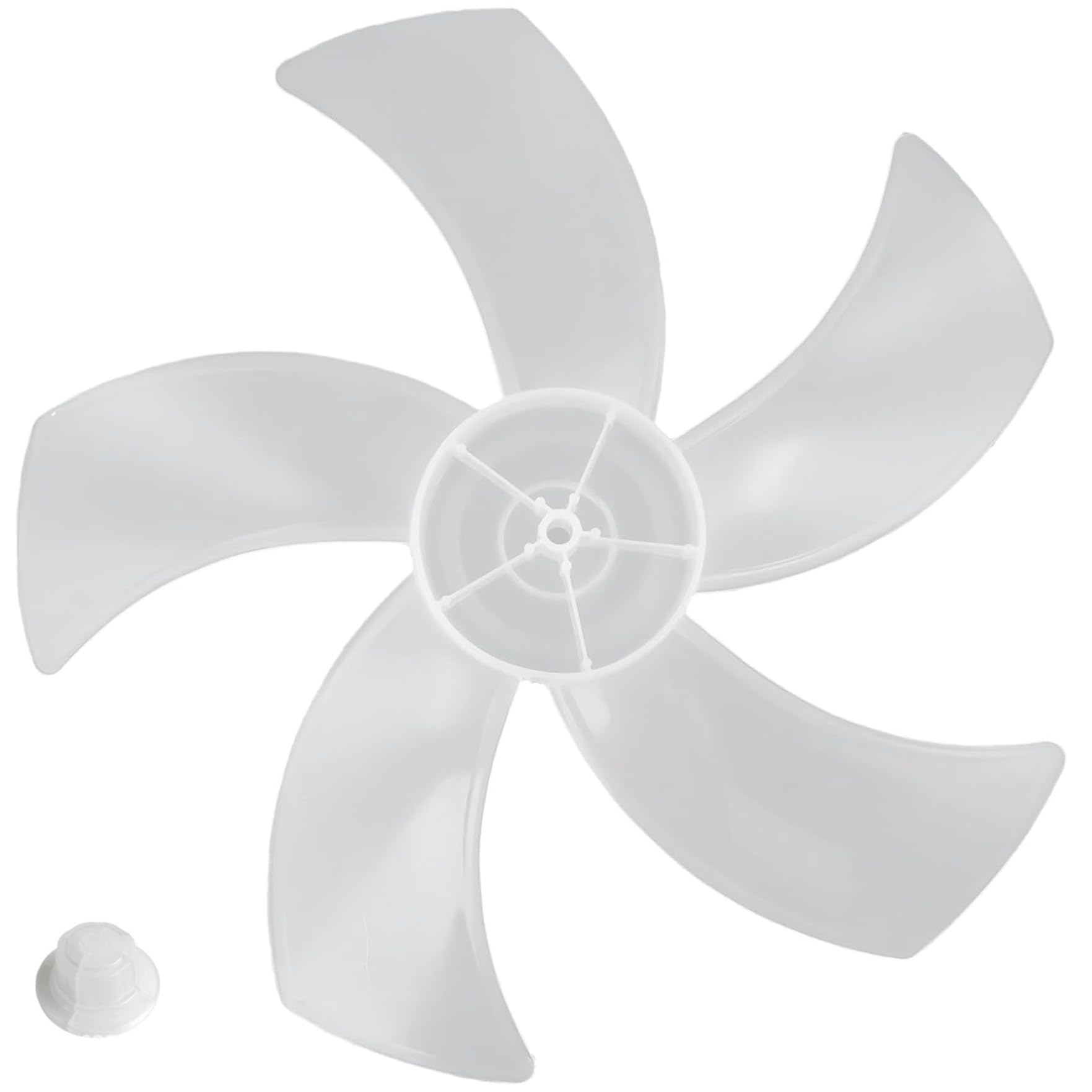 Faroby Fan Blade Replacement, 16 Inch Plastic Fan Blade Leaves, Replacement Blades for Table Standing Pedestal, White