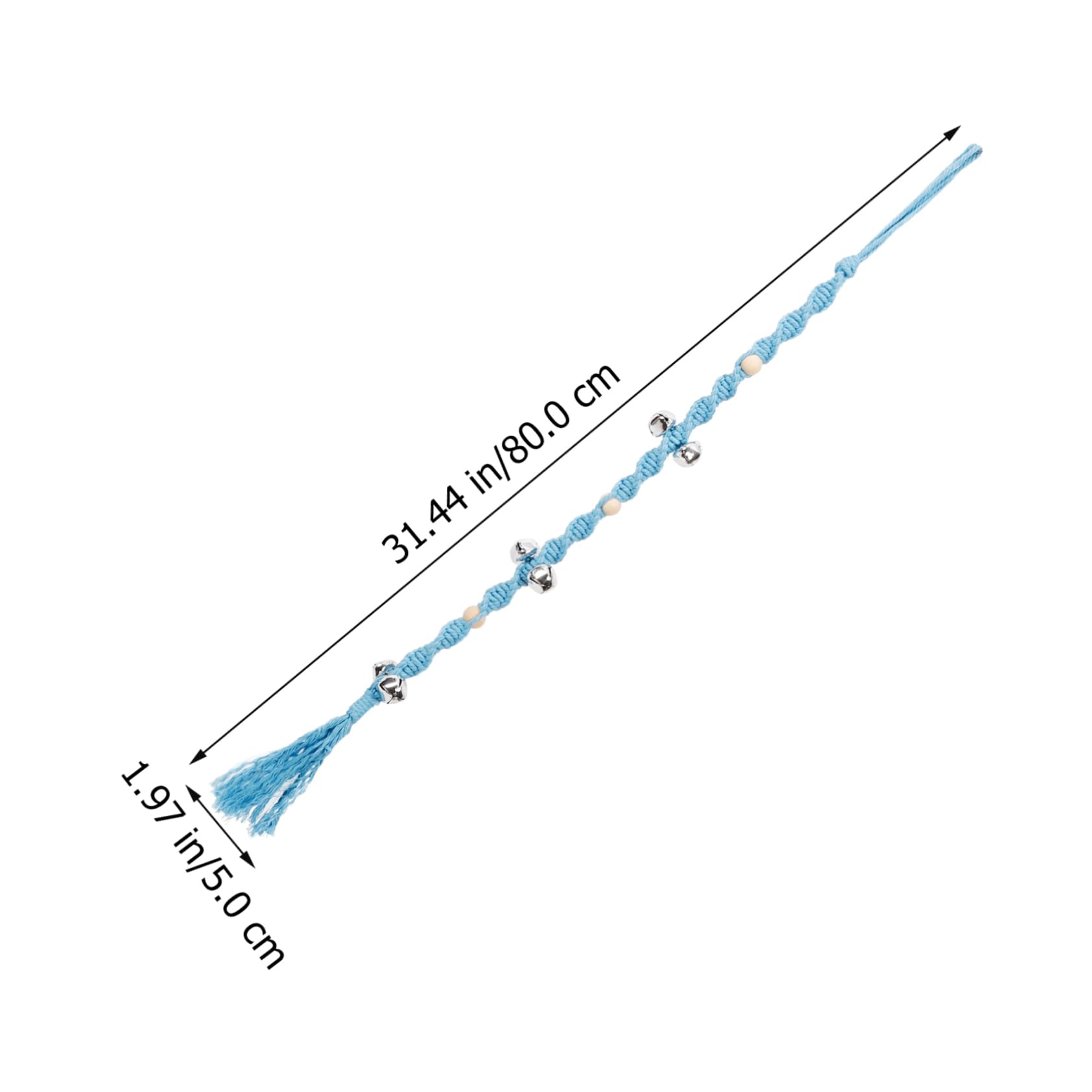 COLLBATH Hanging Dog Door Bell Portable Pet Doorbell Dog Training Bell for Potty Training Rope