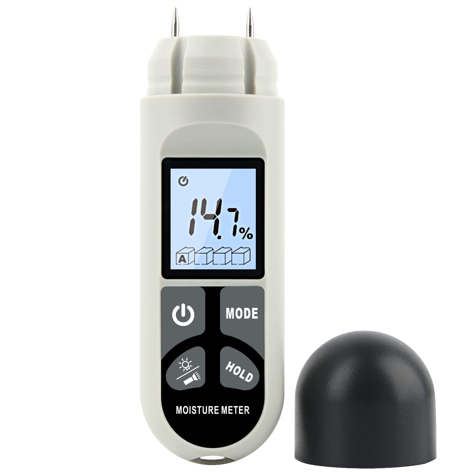 XRCLIFWood Moisture Meter， Digital Wood Water Moisture r with LED Flashlight, Wood Humidity r for Firewood/Furniture/Logs Floor/Trees/Cardboard, Measuring Range 0-99.9%