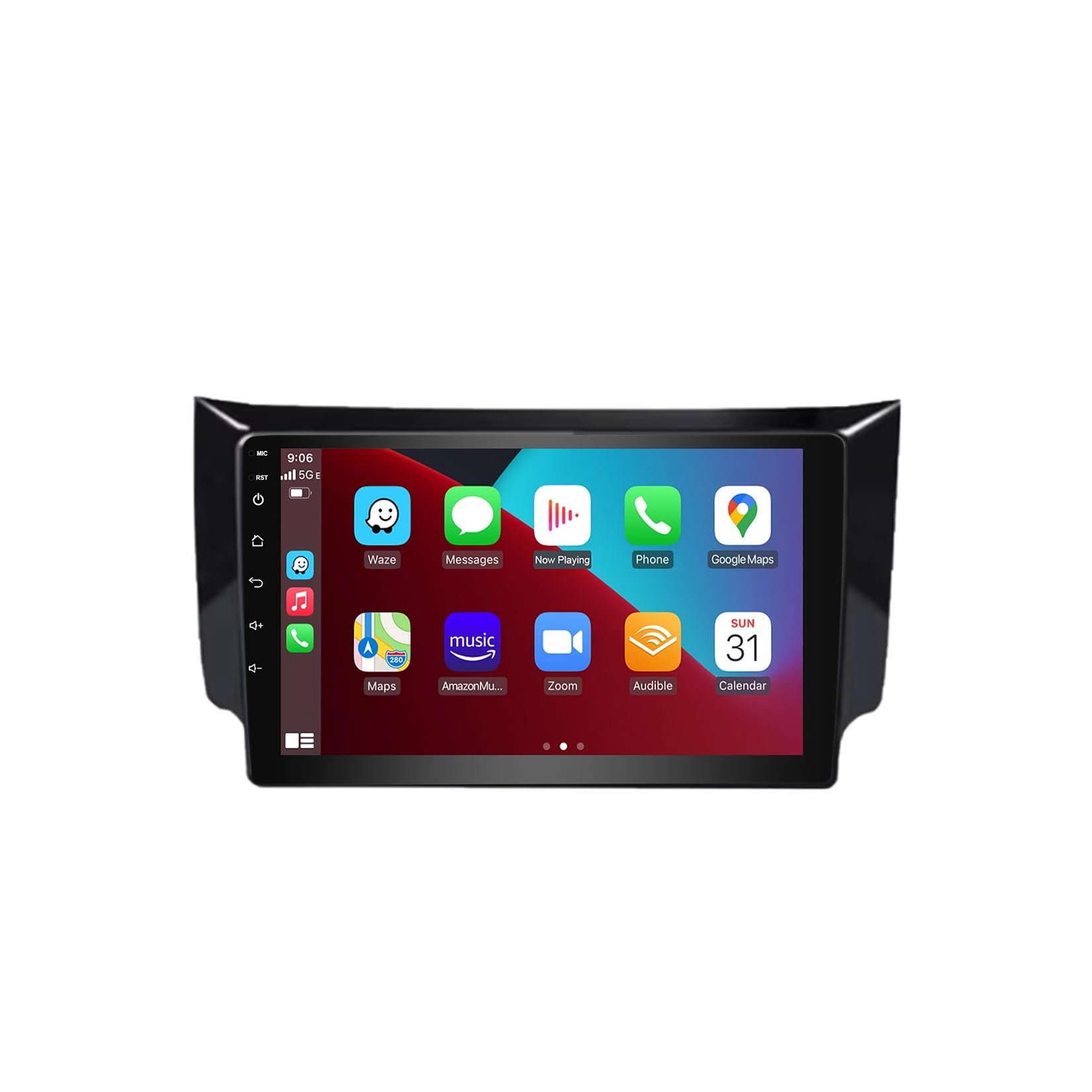 Radio samochodowe z ekranem dotykowym Android 15, 9 cali, 2 DIN, do Nissana Sylphy B17 Sentra 12 2012-2018, z funkcją CarPlay BT FM RDS, USB WIFI SWC, tylną kamerą i odtwarzaczem multimedial