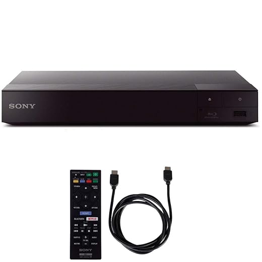 Sony BDP-S6700 4K Upscaling 3D Streaming Blu-ray Disc Player (2016 Model) with 6ft High Speed HDMI Cable
