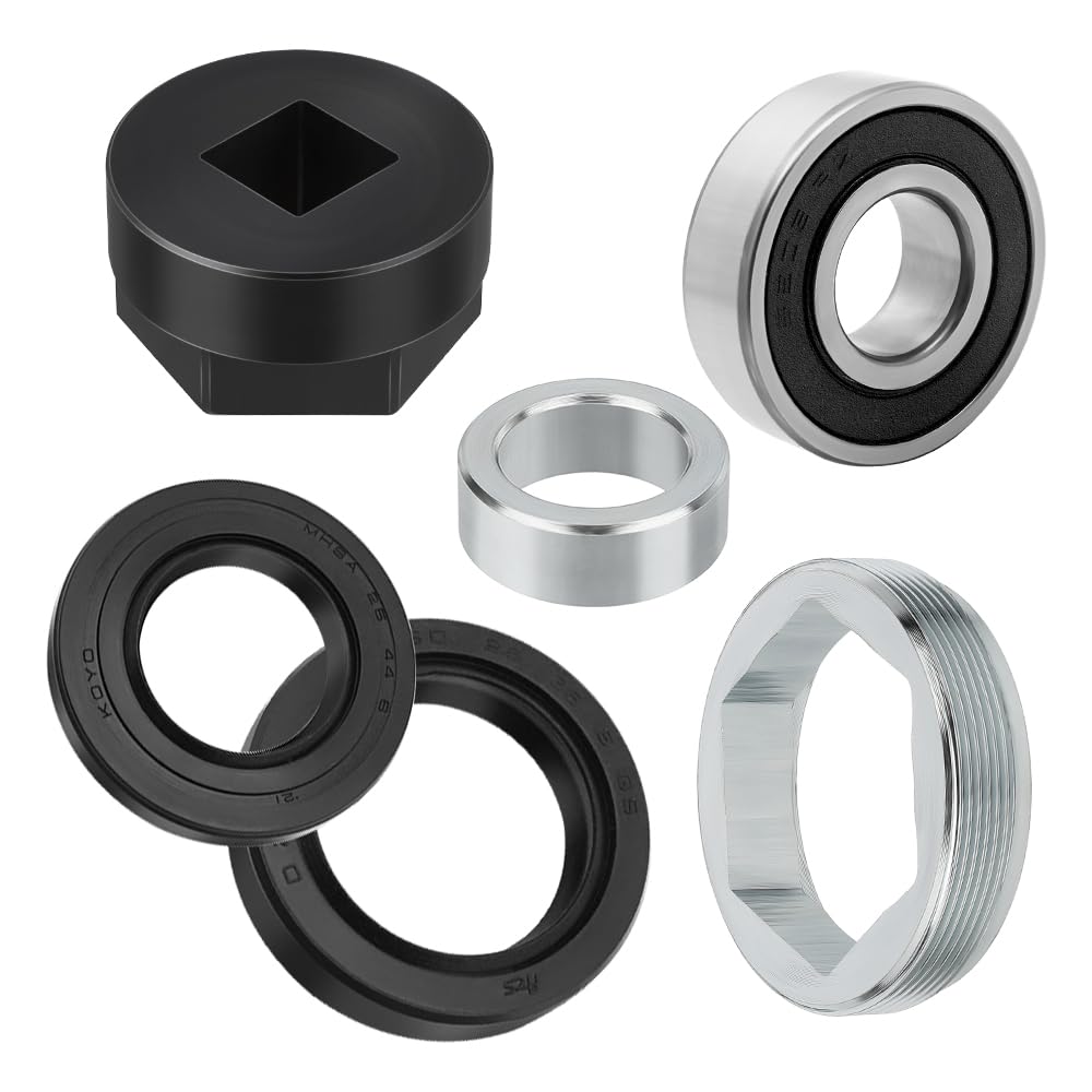 Roulement colonne direction avec support joint écrou et outils pour Yama-ha | pour Yama-ha Banshee Grizzly Raptor Big Bear Warrior Wolverine YFZ450 Kodiak Bruin Timberwolf 350 400 450 550 600 660 700