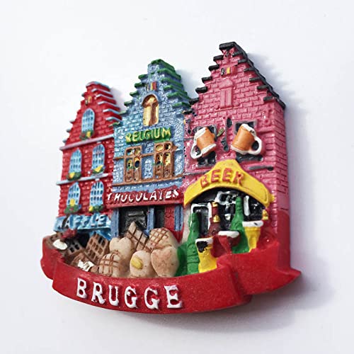 Bruges Belgium - Magnete Da Frigorifero 3D Per Souvenir, Collezione Di