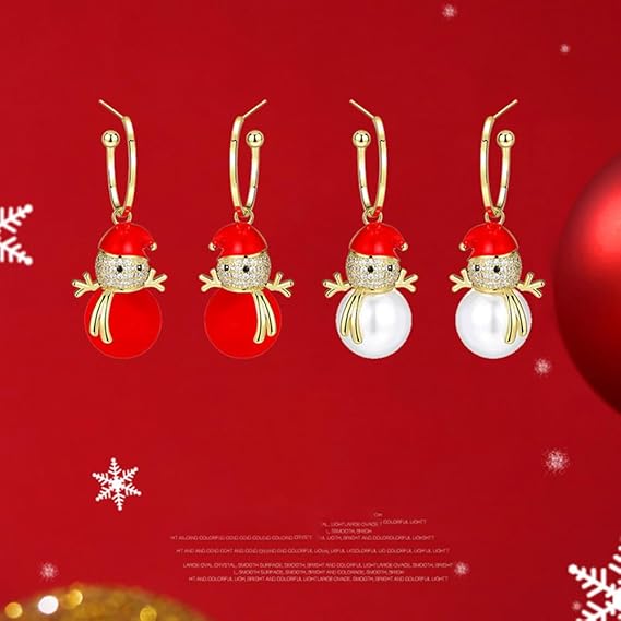 boucles d'oreilles arbre de noël | bonhomme de neige | bâtons de noël | cadeau pour elle