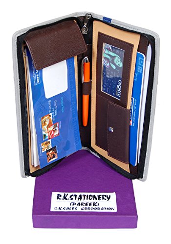 Image of Faux Leather Men Expanding Files & Wallets(blue)