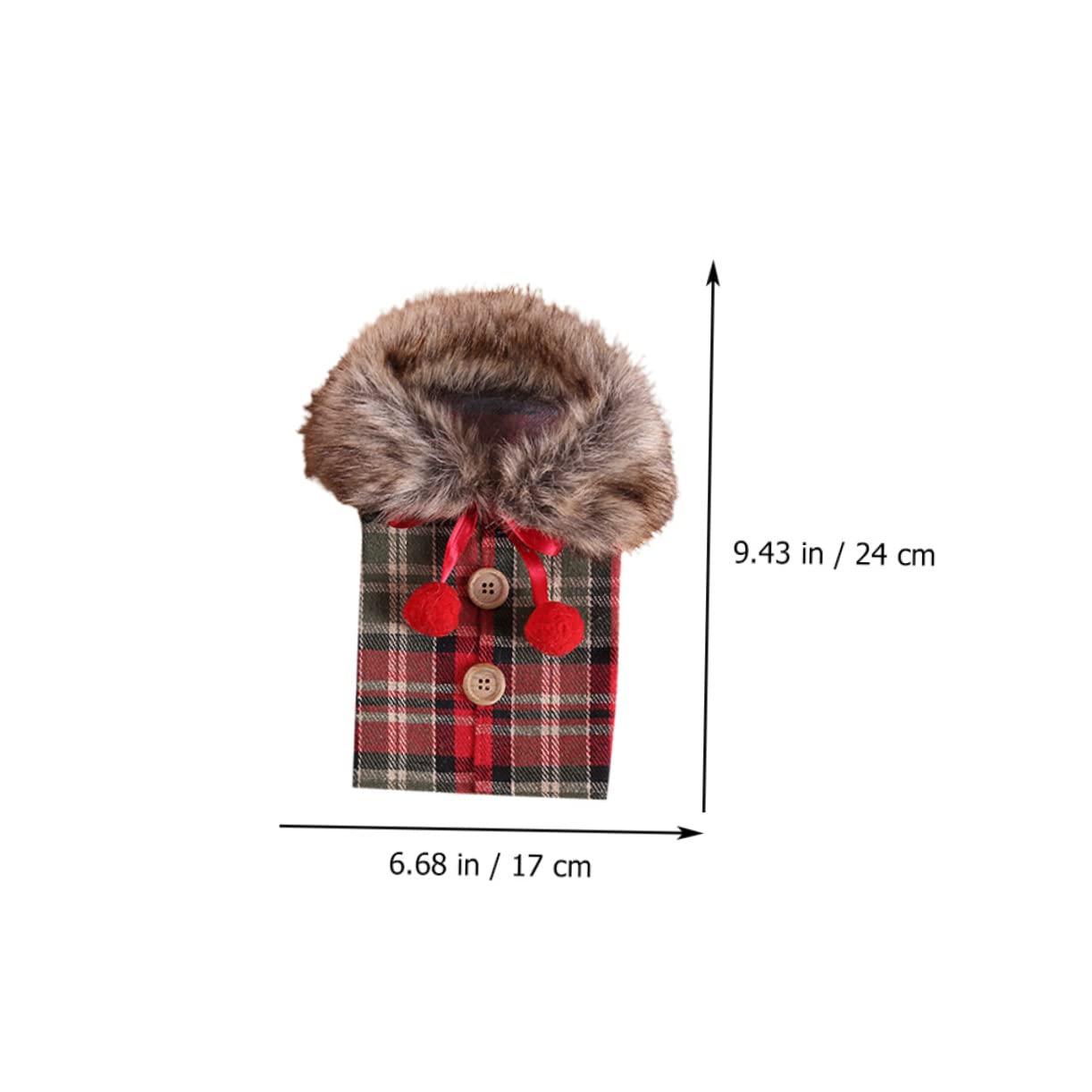 Mikinona 2 Pièces Housse de Bouteille Vin Noël Toile de Jute avec Nœud Couverture Décorative pour Fête et Ambiance Festive