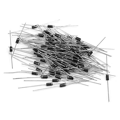 Diodo, 100pcs 1N4007 1000V 1A Diodo rectificador de alto voltaje Diodos rectificadores Diodos electrónicos Cover